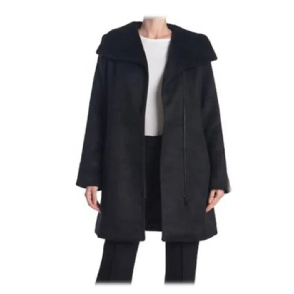 Halogen Asymmetrical‎ Front Zip Moto Style Coat Soft Wool Blend Jacket